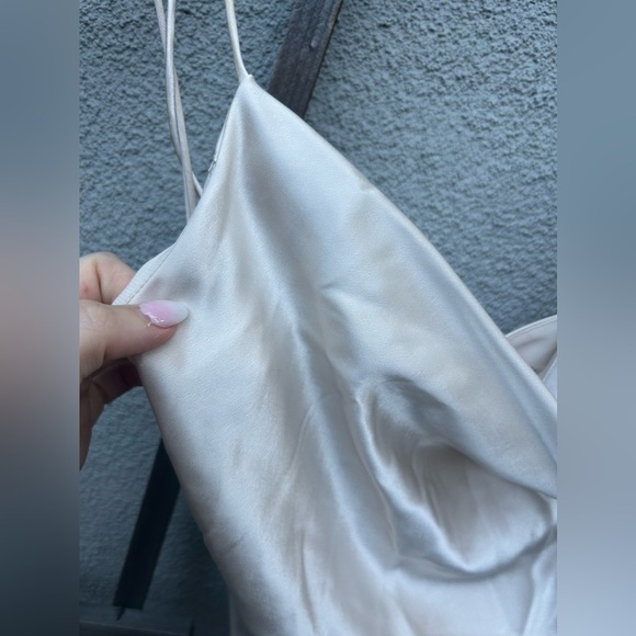 Alice + Olivia Harmony Drapery Slip Maxi Dress in Taupe - Picture 5 of 8